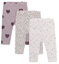 Hust and Claire Leggings - 3-Pack - Liva - Purple Dove w. Ruffle