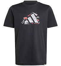 adidas Performance T-shirt - J Camo Train - Black
