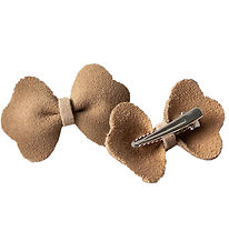 Petit La Busch Haarschleife - Bow - 2er-Pack - 6 x 4 cm - Sand